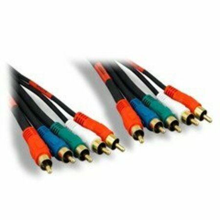 SWE-TECH 3C Component Video and Audio RCA Cable, 3 RCA RGBand 2 RCA Right and LeftMale, Gold-plated Conn, 6ft FWT10V2-03206
